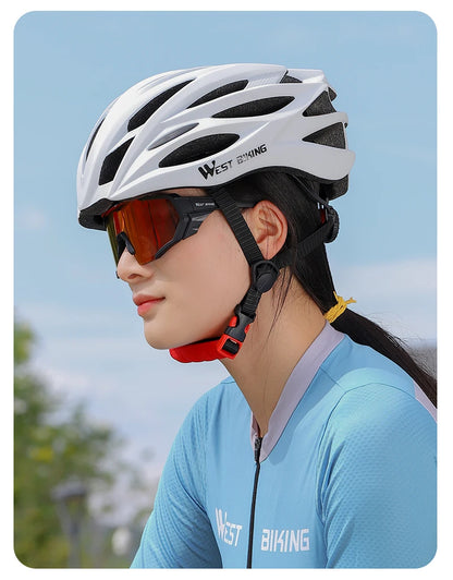 WEST BIKING Ultralight Cycling Helmet - Integrated Molding MTB & Road Bike Helmet for Men & Women