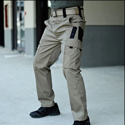 Men’s Tactical Work Cargo Pants – Waterproof Multi-Pocket Outdoor Hiking & Workwear Trousers for Autumn & Spring