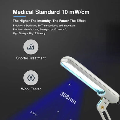 311nm UVB Phototherapy Lamp – Narrow Band UV Light Therapy Device for Vitiligo & Psoriasis Skin Treatment Instrument