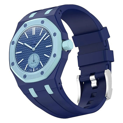 PC Watch Case & Silicone Strap - Wristwatch Modification Accessories for Swatch & AP Royal Oak Style Watches