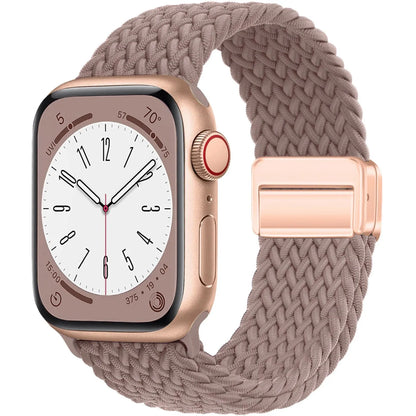 Braided Magnetic Strap for Apple Watch — Compatible with 38mm, 40mm, 41mm, 44mm, 45mm, 49mm Series SE, 7, 6, 8, 9, 10 & Ultra2