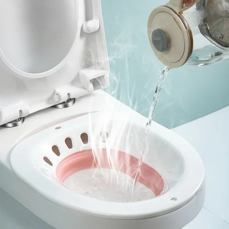Collapsible Bidet Bathtub - Comfortable Sit Bath for Pregnant Women, Elderly, Postpartum Patients, and Toilet Medicated Flusher Accessories