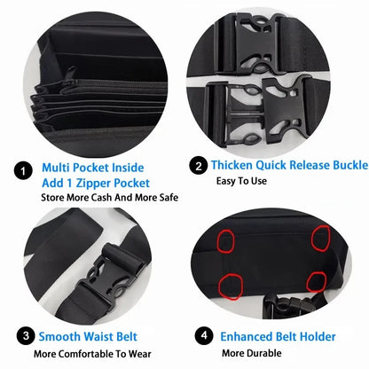 Creative Portable Coin Storage Wallet – Multi-Pocket Euro Coin Holder & Cash Fanny Pack with 8 Slots