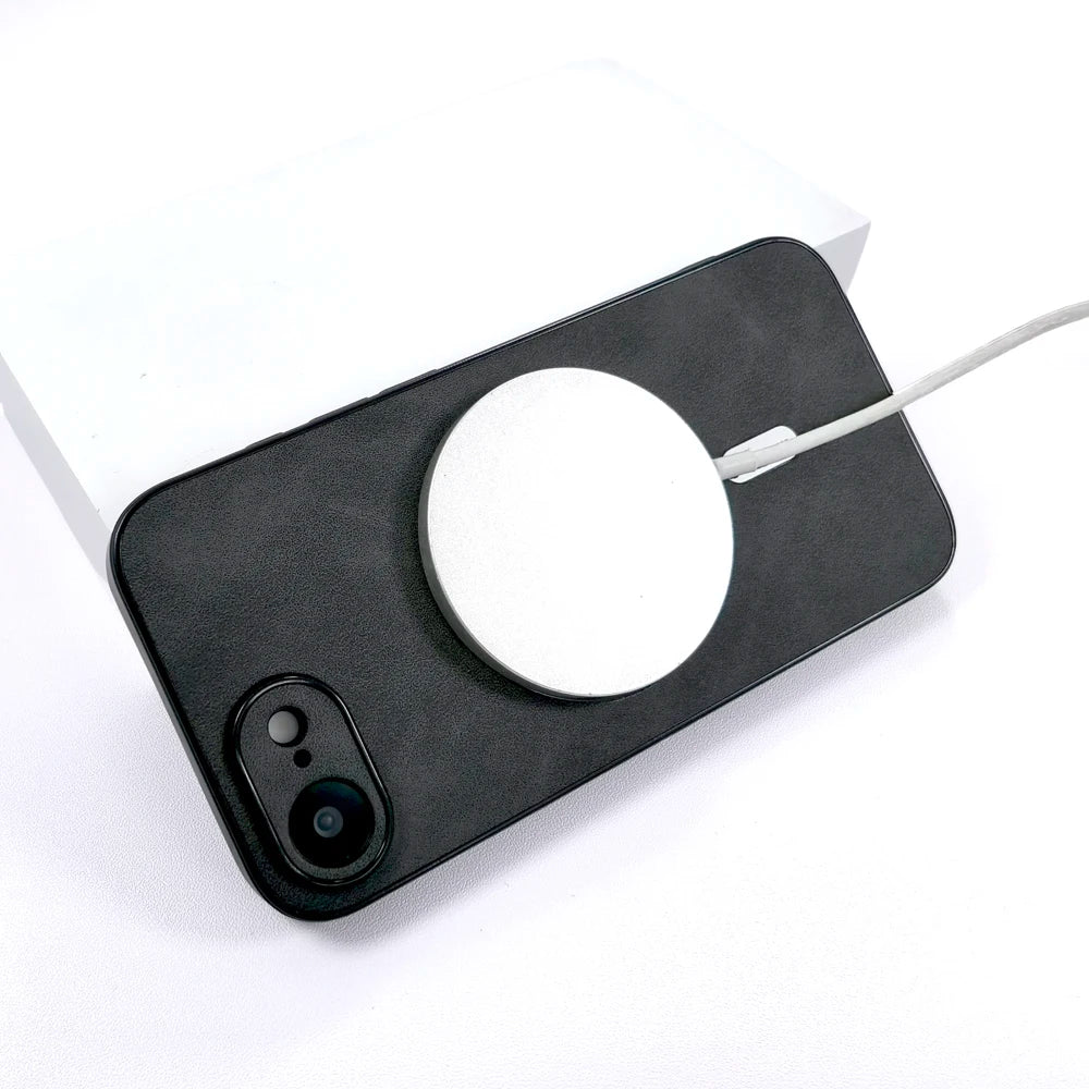Luxury PU Leather MagSafe Case - Premium Wireless Charging Cover for iPhone 17, 16, 15, 14, 13 & 12 Pro Max