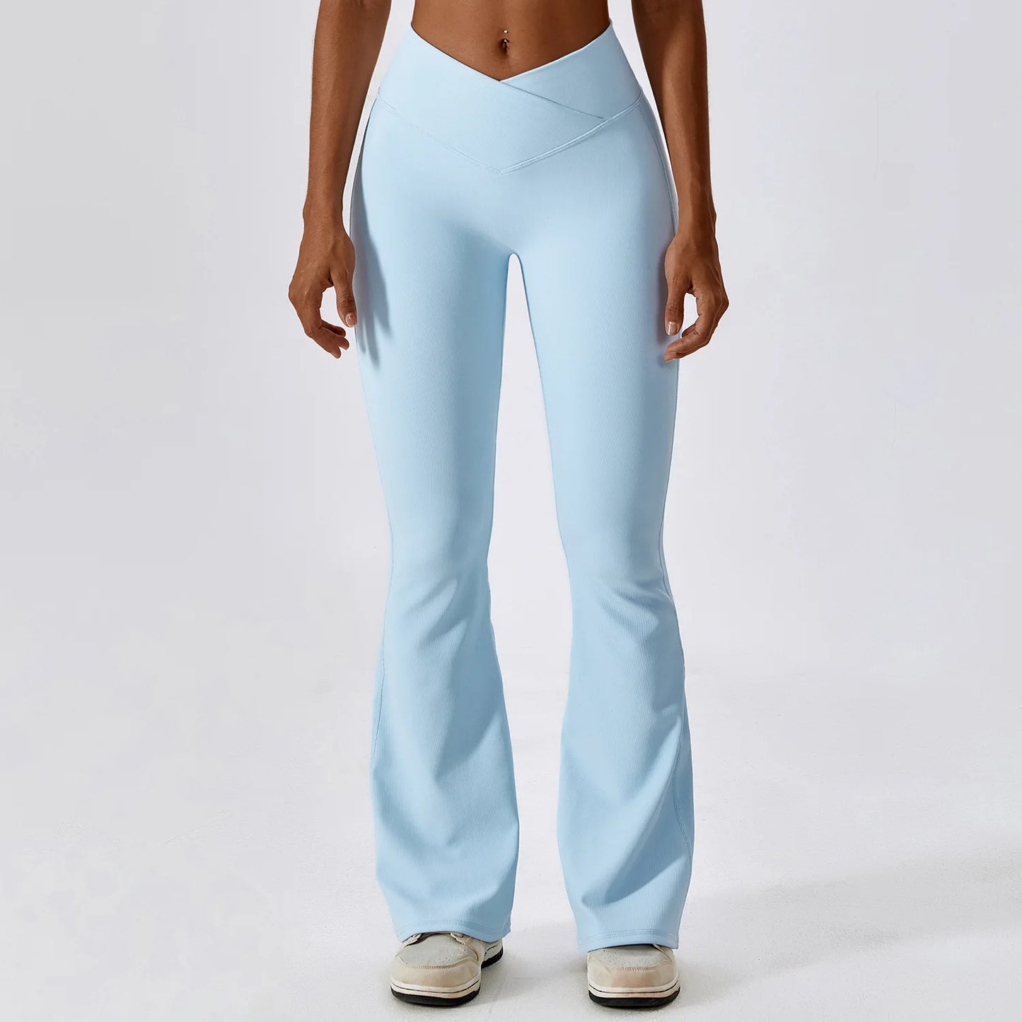 Women’s High Waist Flare Leggings – Wide Leg Yoga Pants for Gym, Workout, Fitness & Latin Dance Sports Trousers