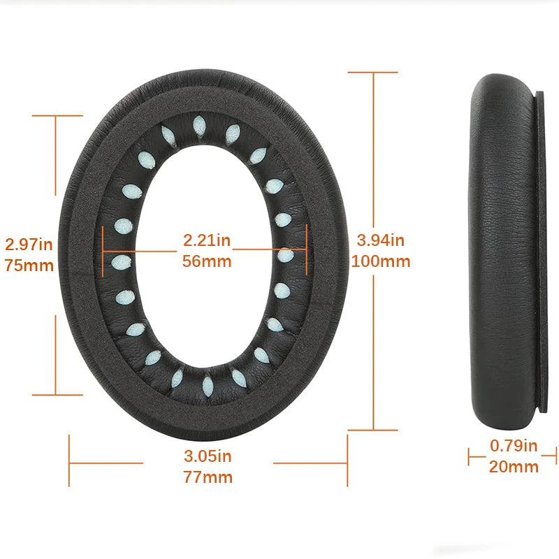 KUTOU Replacement Ear Pads for Bose QC45 – Soft Protein Leather Cushions for QuietComfort 45