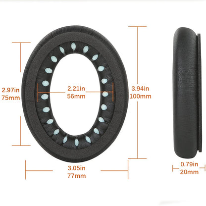 KUTOU Replacement Ear Pads for Bose QC45 – Soft Protein Leather Cushions for QuietComfort 45