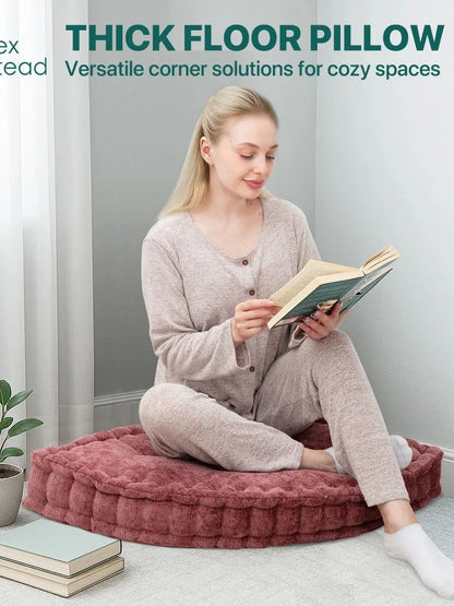 Triangular Reading Cushion - Removable Adjustable Floor Pillow & Portable Chair Support