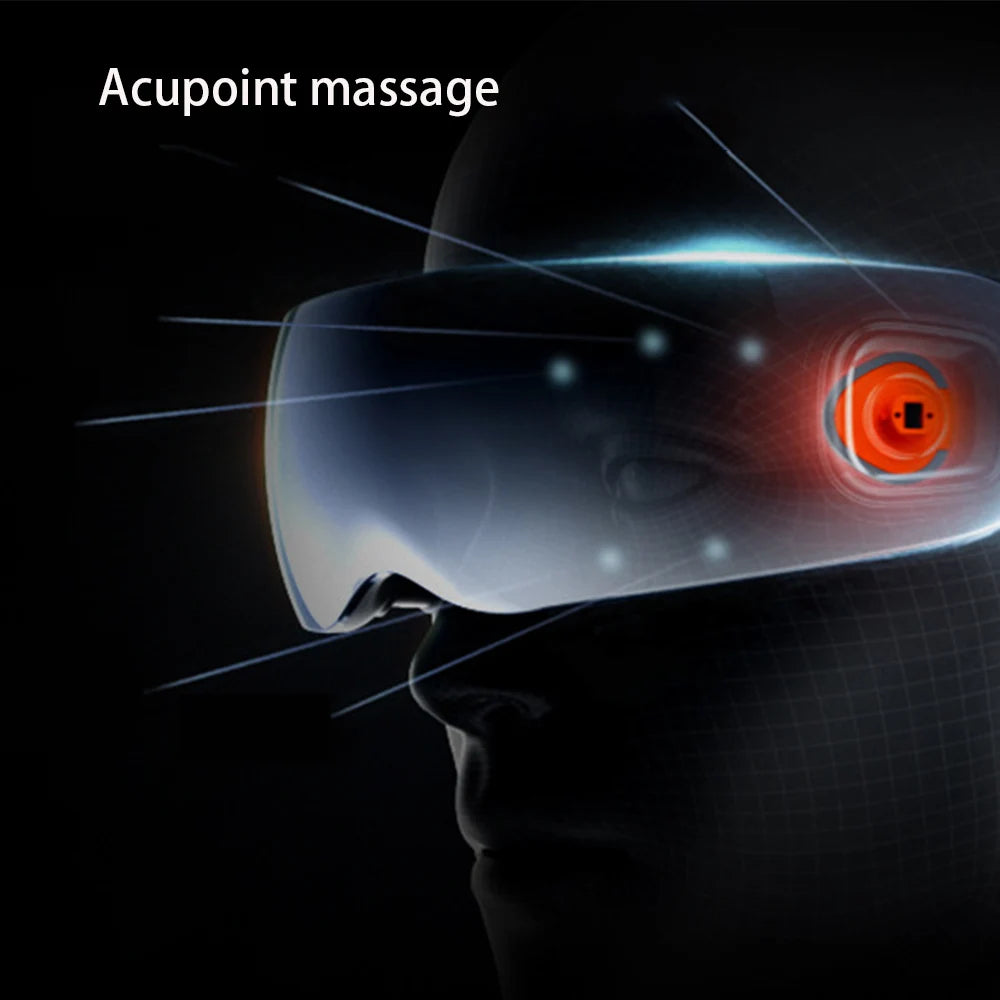 New Eye Massage Device with Heating & Vibration – Acupressure Massager with 12 Heads for Super Relaxation