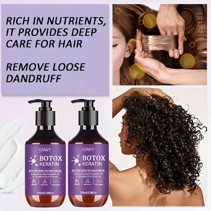 GSWP Botox Keratin Hair Mask - Moisturizing Repair Treatment for Damaged, Frizzy & Tangled Hair