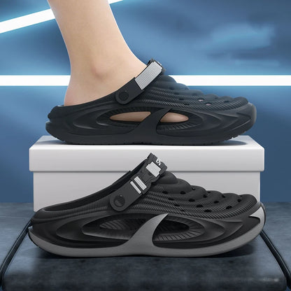Men's EVA Outdoor Slippers - Non-Slip Closed-Toe Thick Soft Platform Summer Sandals for Men