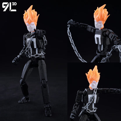 9L3D Lucky13 T13 Action Figures — 3D Printed Deadpool, Wolverine, Batman, Spider-Man & Venom Anime Model Toys, Collectible Gift