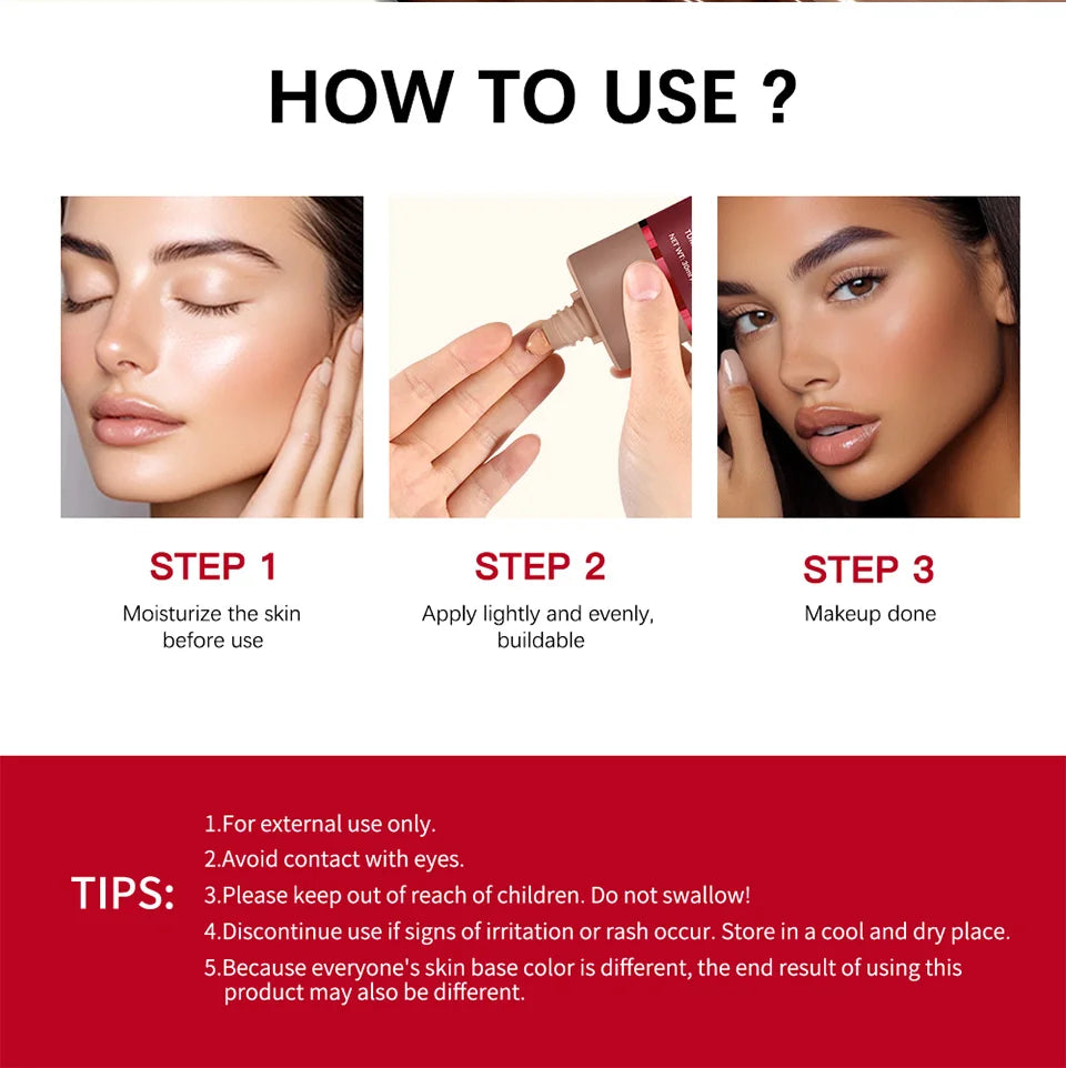 Turn Up The Base Blurring Foundation – Long-Lasting, Oil-Control Matte Face Makeup Cosmetics
