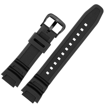 Rubber Silicone Watchband for Casio F-108WH, W-216H, W-218H, W-215, W-752, W-S200H & SGW-400/500H - Waterproof Replacement Watch Strap