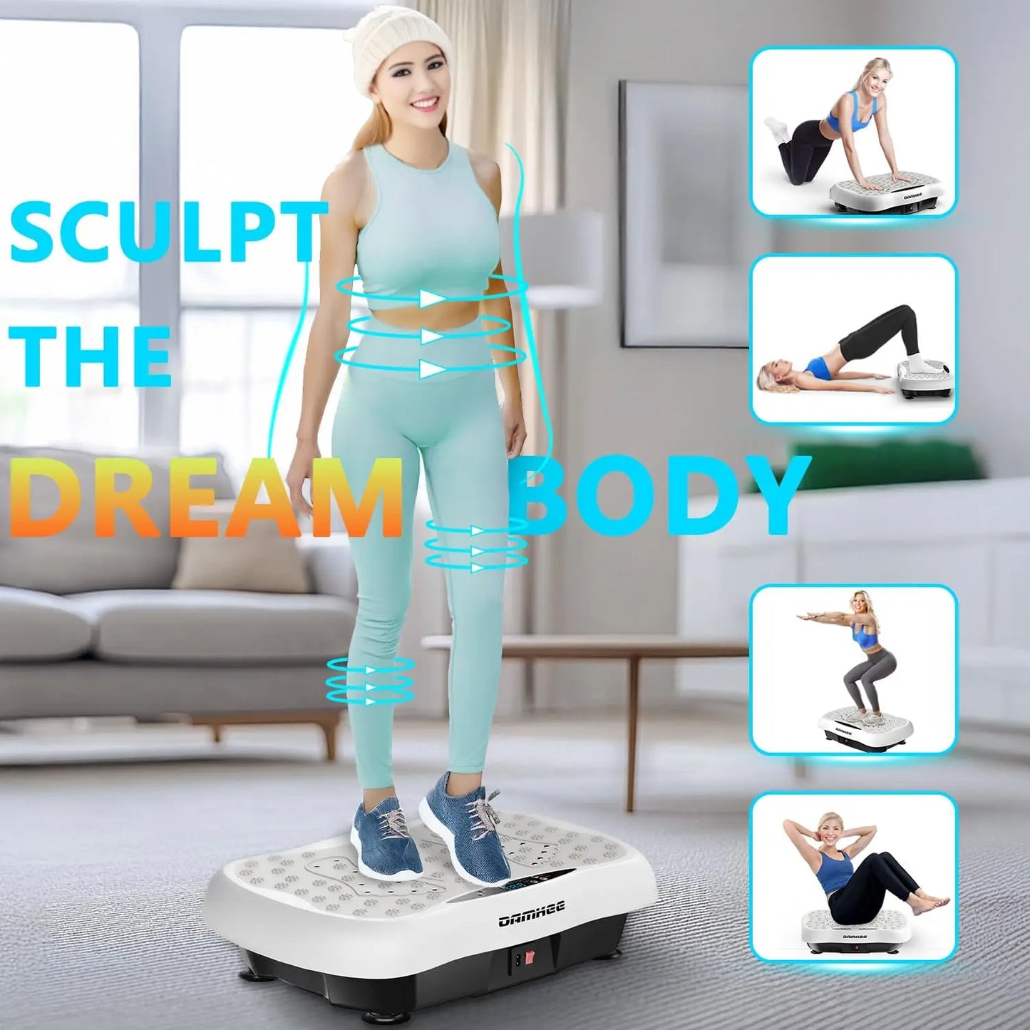 Vibration Plate Exercise Machine — Whole Body Fitness Platform for Lymphatic Drainage & Workout