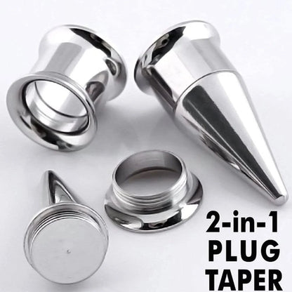Ear Stretcher Kit — 11mm Surgical Stainless Steel Ear Plugs, Expander Gauges & Flesh Tunnel Body Jewelry
