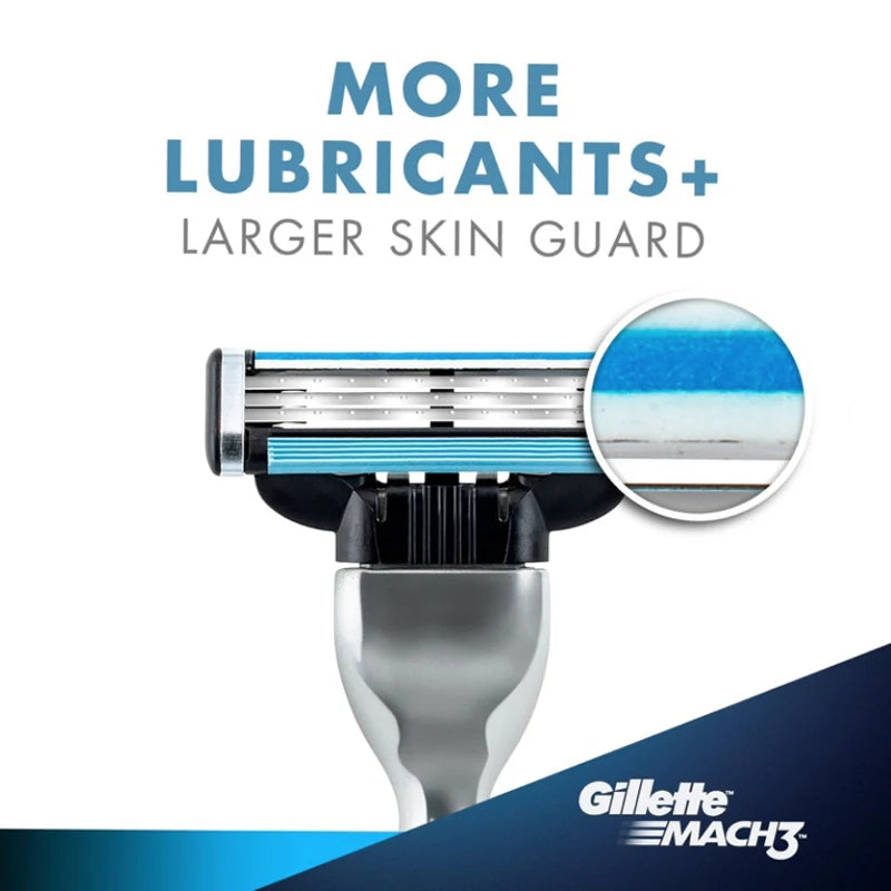 Gillette MACH 3 Men's Razor - 3-Layer Blades for Fast, Smooth Shaving and Beard Cutting
