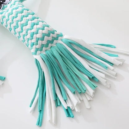 Dog Chew Toy - Braided Knot Squeaky Molar Toy for Pet Training & Interactive Play