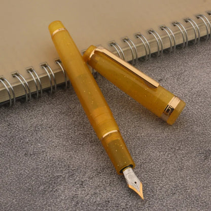 JINHAO 82 Transparent Fountain Pen — Spin Golden EF/F/M Nib, Ink Pen for Business, Office & School Supplies
