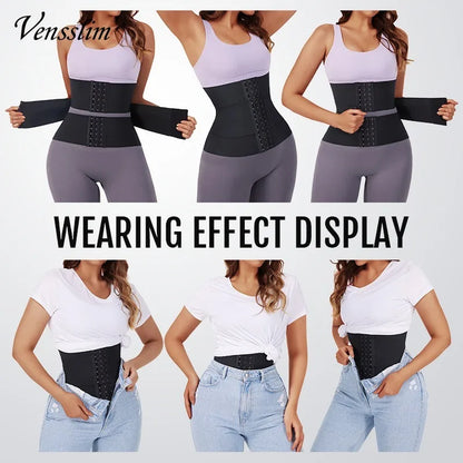 Vensslim XS-3XL Women’s Waist Trainer Belt – 3-Segment Underbust Tummy Cincher Corset Shapewear for Hourglass Slimming