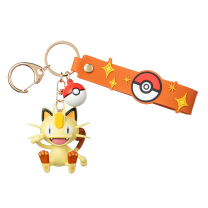 Genuine Pokémon Keychain Figures – Morpeko, Gengar, Meowth, Cubone & Jigglypuff Anime Action Toy Keyring Fragrance Pendant Gift