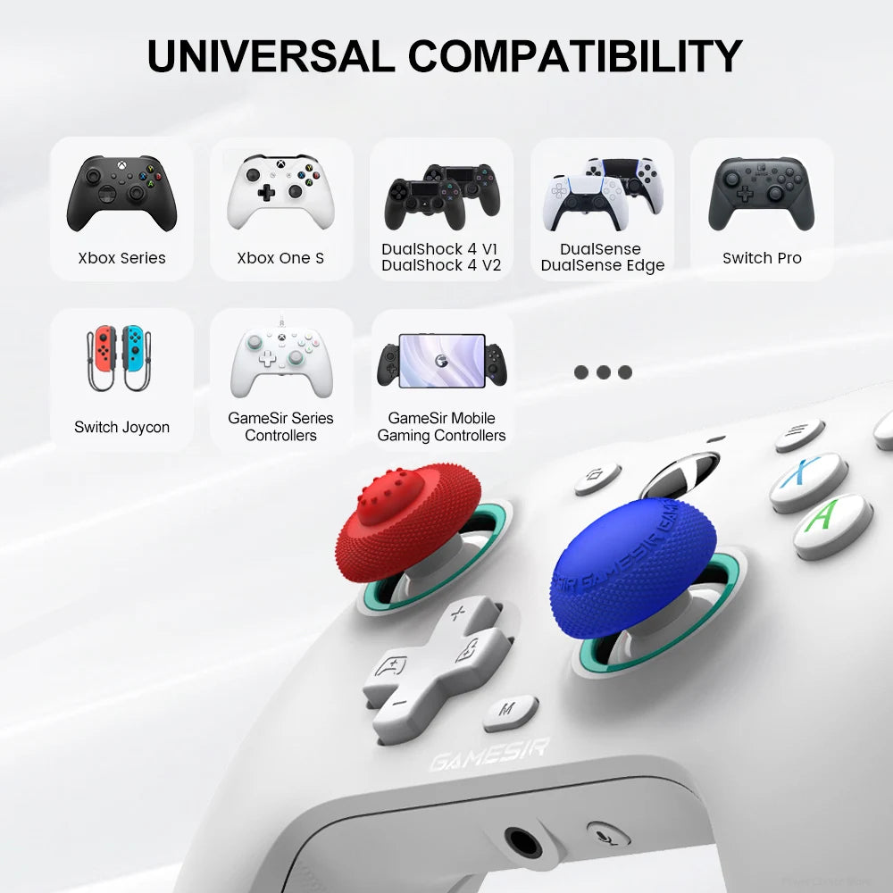 GameSir Colorful Silicone Thumb Grip Caps – Joysticks for GameSir, Xbox One/Series, Switch Pro, PS4 & PS5 Controllers