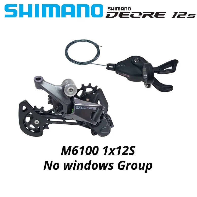 New Original SHIMANO DEORE RD-M6100-SGS Rear Derailleur 1x12-Speed SHADOW RD + RAPIDFIRE PLUS Right Shift Lever 12V 12S