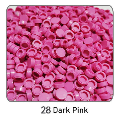 1000Pcs 1x1 Round Building Blocks Set - 52 Color DIY Creative Educational Bricks Compatible with 98138 Toy Kits for Kids