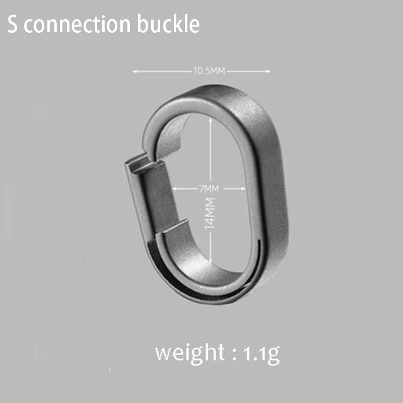 Titanium Alloy Quick-Release Keychain Ring – Mini Car Key Connector Buckle EDC Key Ring Accessory for Everyday Carry