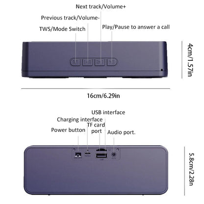 S18 Wireless Creative Bluetooth Smart Speaker - Portable Subwoofer for Mobile Phone Audio, Computer, and Outdoor Use