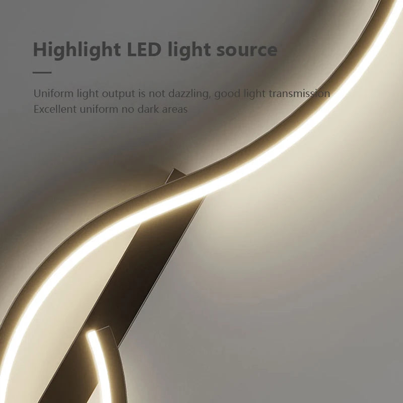 Modern LED Wall Lamp - Minimalist Long Strip Light Fixture for Bedroom Bedside & Living Room Indoor Lighting