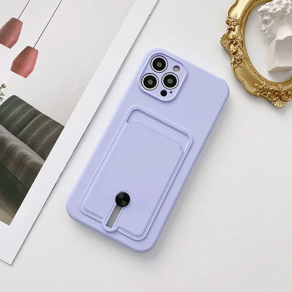 Shockproof Wallet Phone Case for Samsung Galaxy A51/A52/A53/A55 & A71/A72 – Soft Silicone Card Slot Back Cover