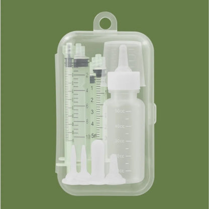 Pet Feeding Device Set - Bottle and Syringe Kit for Newborn Kittens, Puppies, and Pet Medication Feeding