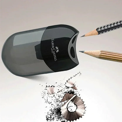 Double & Single Hole Pencil Sharpener – Creative Transparent Stationery Tool for Kids & Students, Portable School Supply Pen Cutter Sharpener