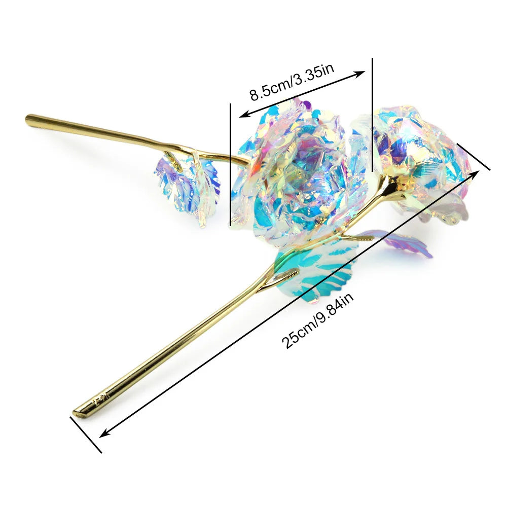LED 24K Foil Plated Roses – Valentine's & Mother's Day Gift, Artificial Flower Decor, Romantic Wedding & Lover Lighting