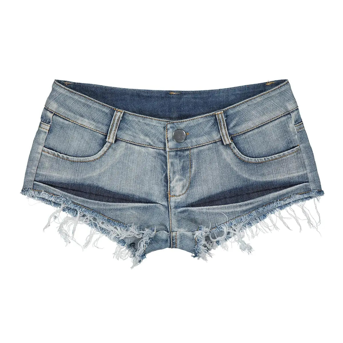 Sexy Low Waist Perforated Denim Shorts – Summer Fashion Casual Hot Pants for Women