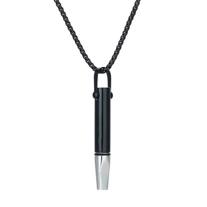 Quit Smoking Meditation Pendant Necklace – Titanium Steel Unisex Anti-Smoking Necklace with Filter Cotton