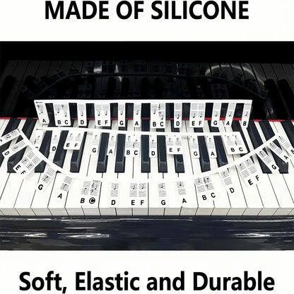 Miwayer Removable Piano Keyboard Stickers – Note Labels for 88/61 Keys, Learning Guide for Beginners