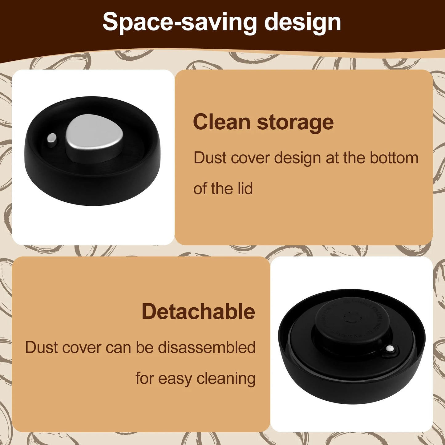 1200ml Stainless Steel Coffee Bean Storage — Vacuum Sealed, Airtight & Moisture-Proof Kitchen Container to Keep Food Fresh