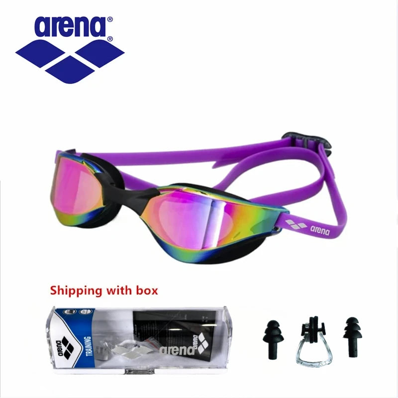 ARENA Professional Racing Swimming Goggles – HD Anti-Fog Waterproof UV400 Lens, Competition & Training Swim Glasses for Clear Vision
