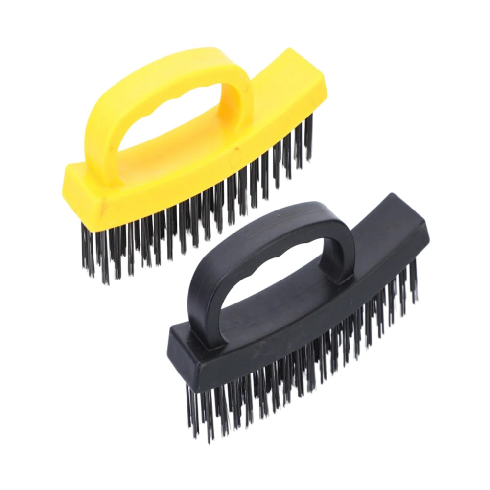 2PCS Steel Wire Brush Set - Industrial Rust Removal, Derusting & Metal Polishing Cleaning Tools