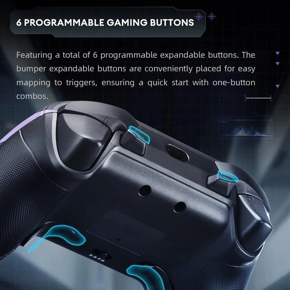 THUNDEROBOT G50S Wireless Gaming Controller – Hall Effect Joystick, 1000Hz, for Switch, PC, Android & iOS