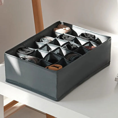 Underwear & Socks Organizer Box – Drawer Dividers for Bras, Pants, Scarves, Ties, Jeans, and Clothing Storage