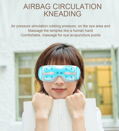 Newest Visible Eye Massager | Smart Airbag Compression Glasses with Bluetooth Music for Better Sleep