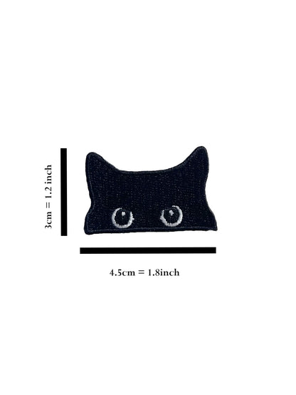 2PCS Embroidered Black Cat Iron-On Patch – Cute Design for Clothing, Jeans & Jacket Decoration