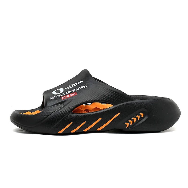 2024 Men’s Massage Slippers – Comfortable Indoor/Outdoor Slides & Beach Sandals, Sizes 38-47