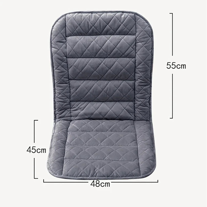 USB Heated Backrest Cushion for Office Chair – 3-Speed Temperature Heating Pad Winter Seat Mat