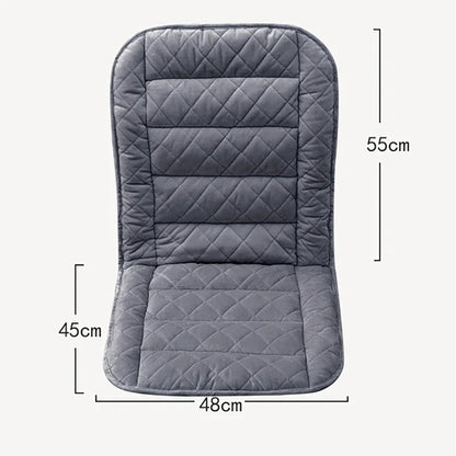 USB Heated Backrest Cushion for Office Chair – 3-Speed Temperature Heating Pad Winter Seat Mat