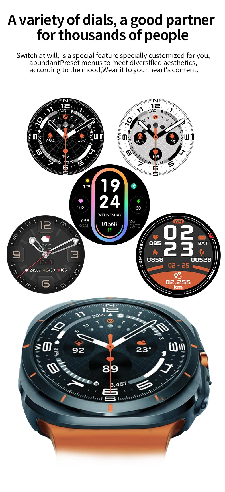 G.L Wear 2025 Men’s Smartwatch – Heart Rate, Fitness Tracking, Bluetooth Calling & Pedometer
