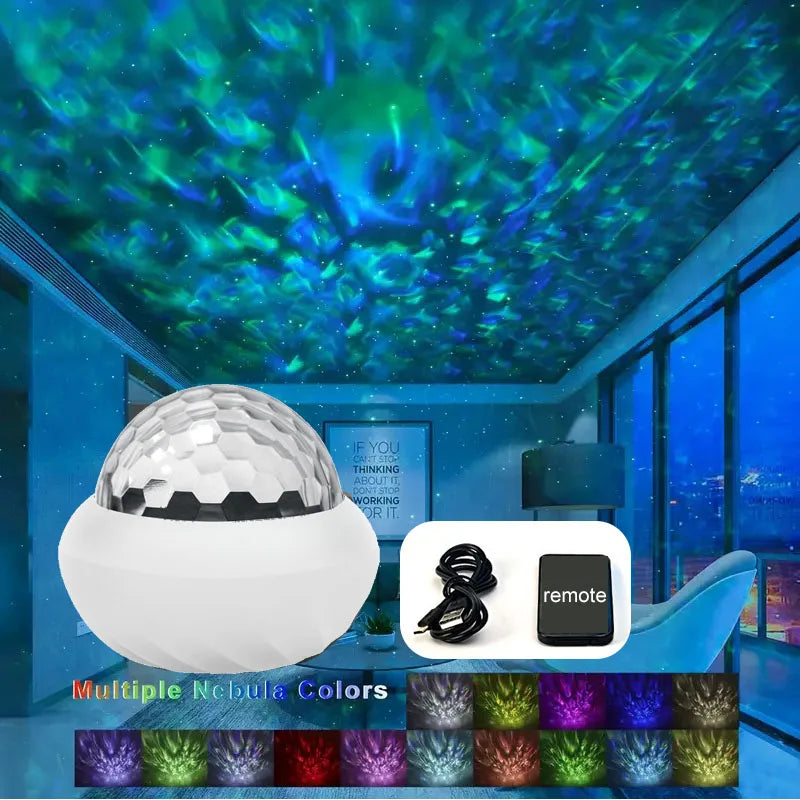 RGB Aurora Night Light Projector - Remote Control Northern Lights Lamp for Home Party Decor